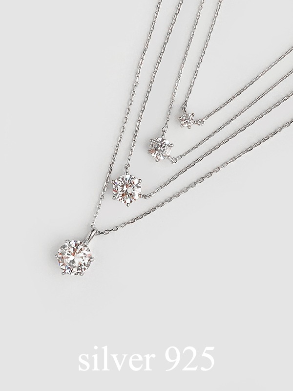 luxe carat silver necklace