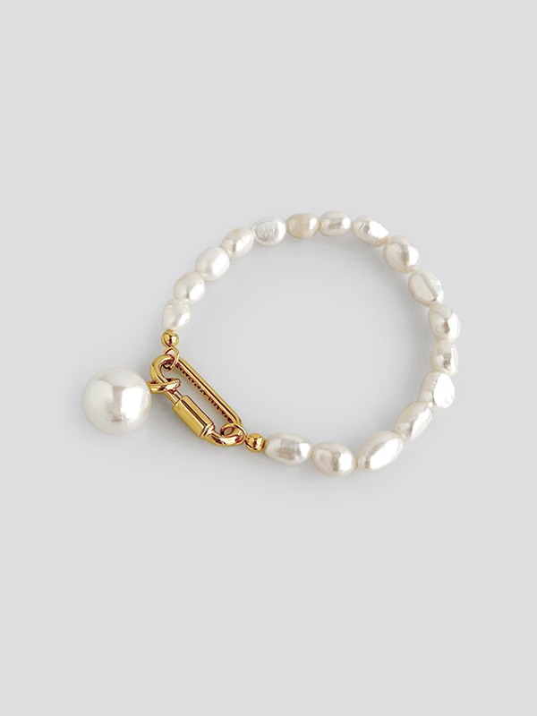 pearl charm 2-way pearl bracelet